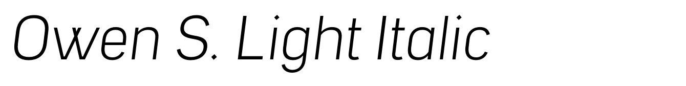 Owen S. Light Italic